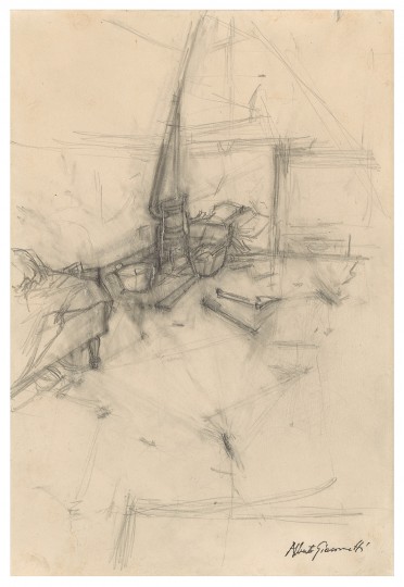 Alberto Giacometti - Le po&ecirc;le dans l&rsquo;atelier, 1945&thinsp;&ndash; 1947, 1945&thinsp;&ndash; 1947