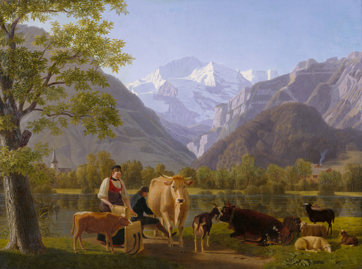 Blick ins Lauterbrunnental mit Jungfrau, 1818