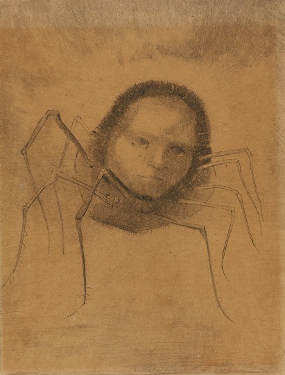 Odilon Redon - L&rsquo;araign&eacute;e qui pleure, um 1880, um 1880